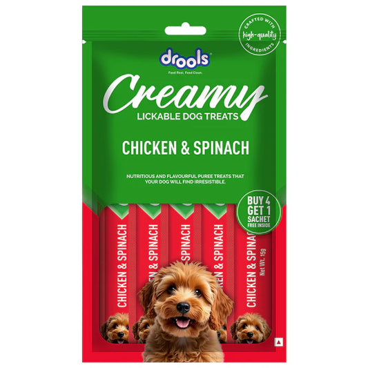 Drools Creamy Treats for Dogs 5's - Chicken & Spinach