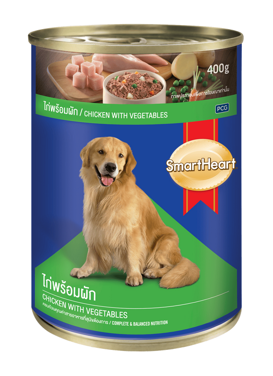 SmartHeart Gravy Wet Tin for Dogs 400 gm - Chicken with Vegetables