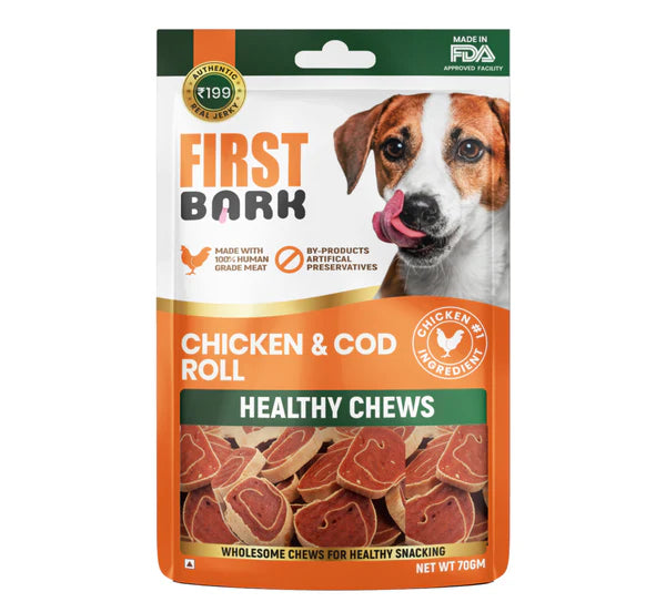 First Bark Dog Treats - Chicken & Cod Roll