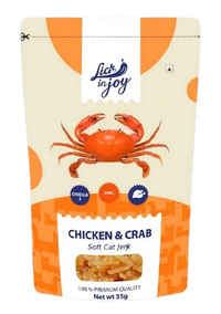 Lick in Joy Dry Treat for Cat 35 gm - Chicken & Crab