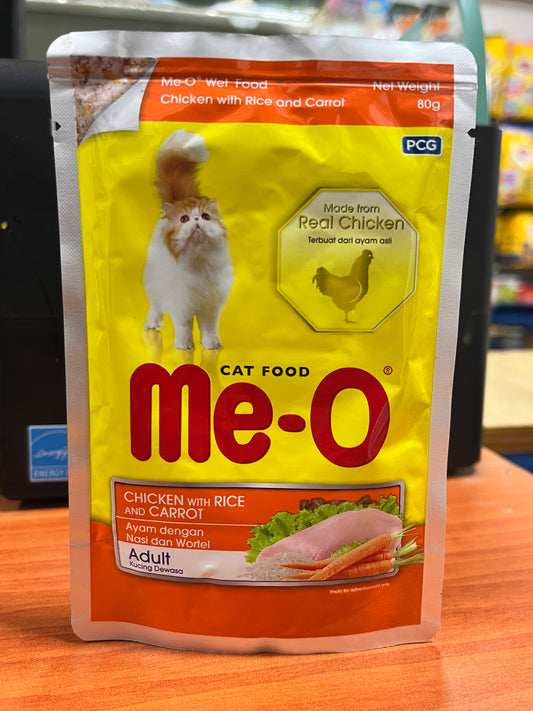 MeO Cat Wet Food (Adult Chicken With Rice & Carrot) 80 gm