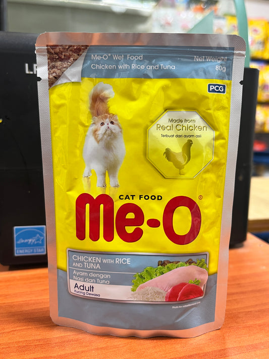 MeO Cat Wet Food (Adult Chicken With Rice & Tuna) 80 gm