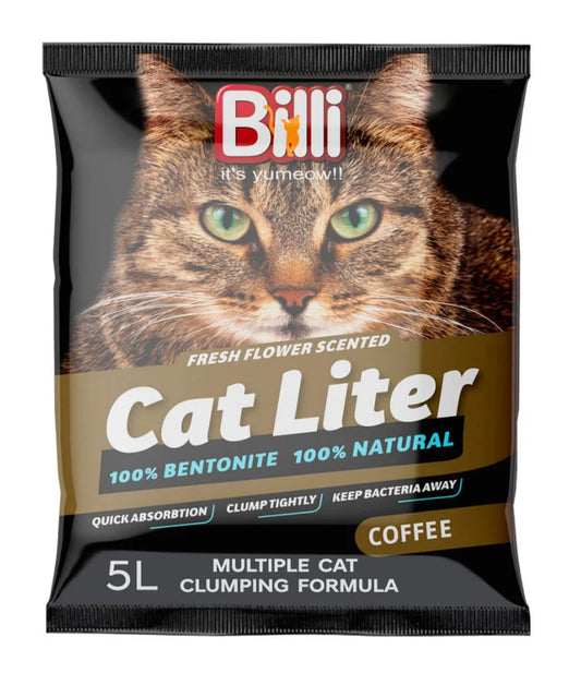 Billi Bentonite Clay Scented Cat Litter Sand - Coffee