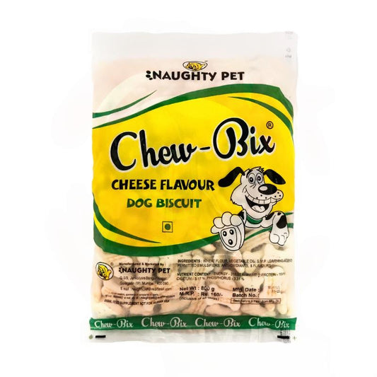 Naughty Pet Chew Bix Biscuits for Dogs 800 gm - Cheese