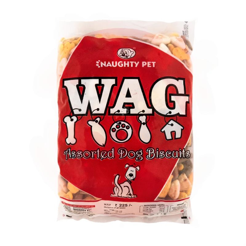 Naughty Pet Wag Assorted Biscuits for Dogs 800 gm