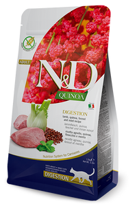 N&D Quinoa Dry Food for Adult Cats - Digestion ( Lamb, Fennel & Mint )