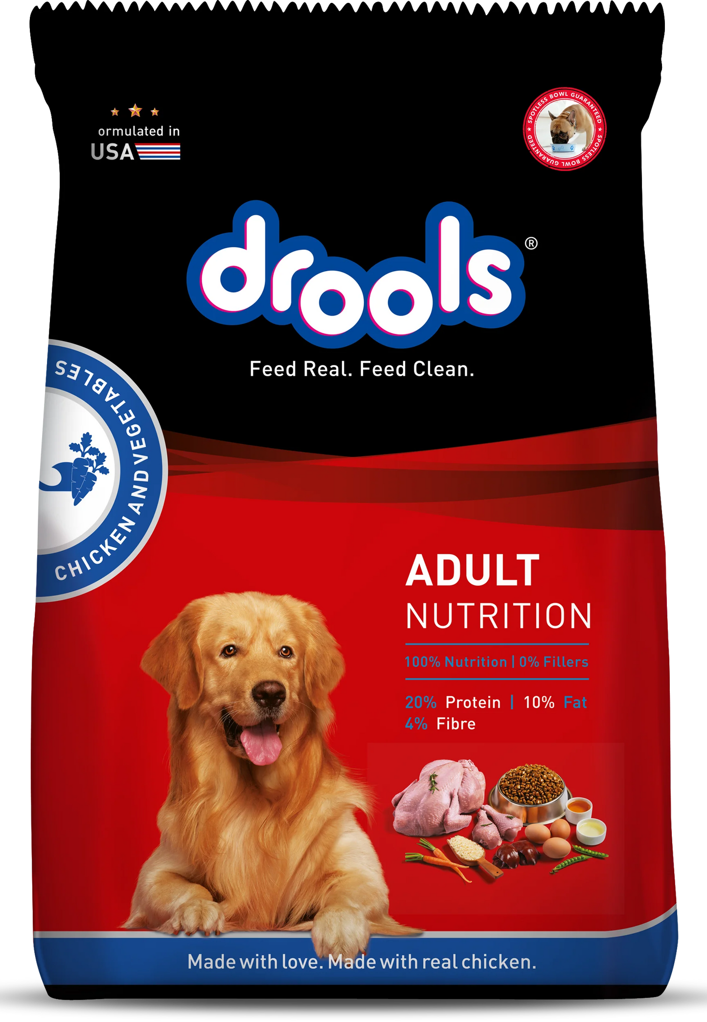Drools Chicken & Vegetables Dry Food for Dogs - Adult