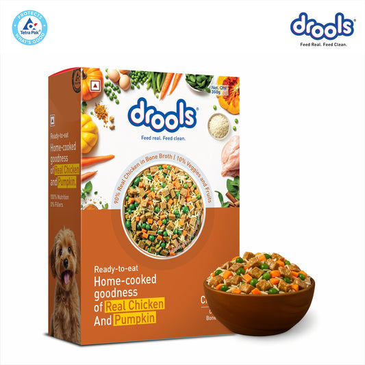 Drools Tetra Pack Real Chicken Pumpkin 350gm for Puppy / Dogs