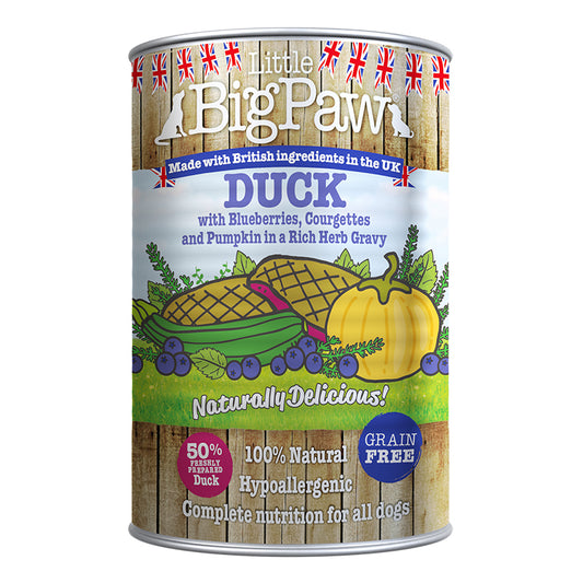 Little Big Paw Hypoallergenic Wet Food Tin for Dogs 390 gm - Duck