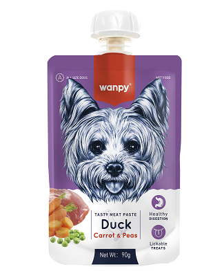 Wanpy Creamy Treats for Dogs 90 gm - Duck Carrot & Peas