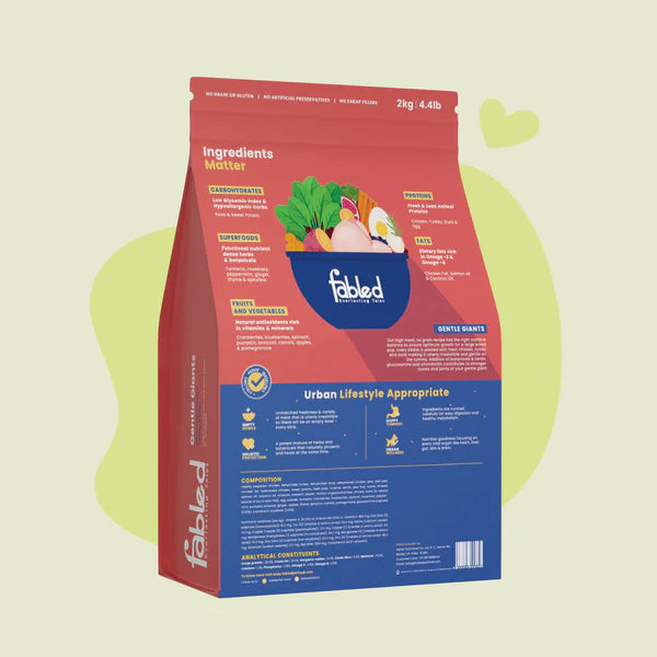 Fabled Premium Dry Food for Puppy / Dogs - Gentle Giant