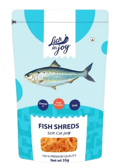 Lick in Joy Dry Treat for Cat 35 gm - Fish Shreds