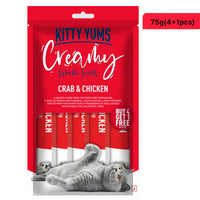 Kitty Yums Creamy Treats for Cats - Crab & Chicken