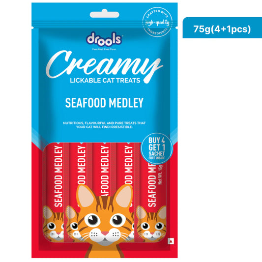 Drools Creamy Treats for Cats 5's - Seafood Medley