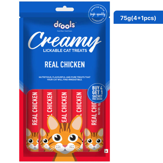 Drools Creamy Treats for Cats 5's - Real Chicken
