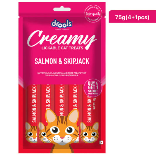 Drools Creamy Treats for Cats 5's - Salmon & Skipjack