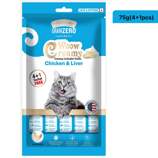 Grain Zero Creamy Treats for Cats (5's) - Chicken & Liver