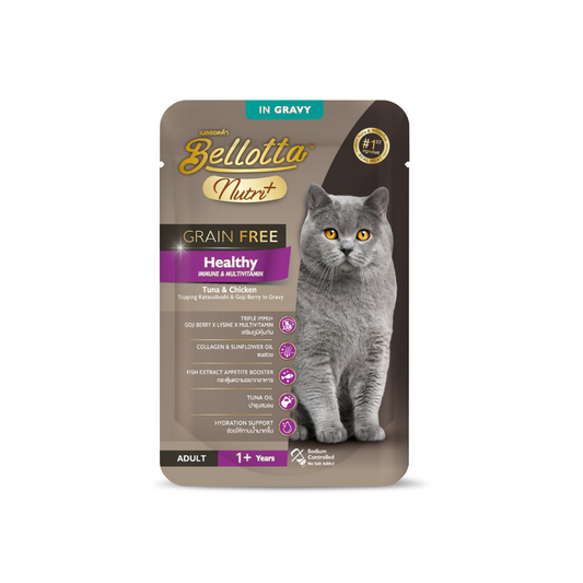 Bellotta Nutri+ Premium Wet Food Gravy for Cats - Healthy (Grain Free)