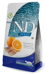 N&D Ocean Dry Food for Adult Cats - Herring & Orange