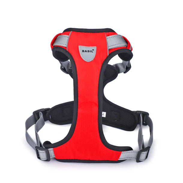 Basil No-Pull Vest Reflective Handle Full Body Belt / Harness - Red