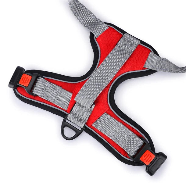 Basil No-Pull Vest Reflective Handle Full Body Belt / Harness - Red