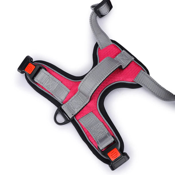 Basil No-Pull Vest Reflective Handle Full Body Belt / Harness - Pink