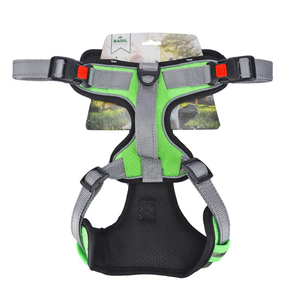 Basil No-Pull Vest Reflective Handle Full Body Belt / Harness - Green