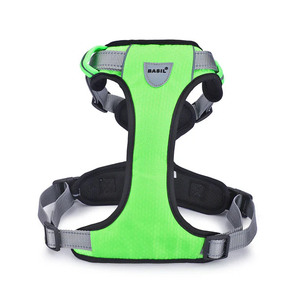 Basil No-Pull Vest Reflective Handle Full Body Belt / Harness - Green