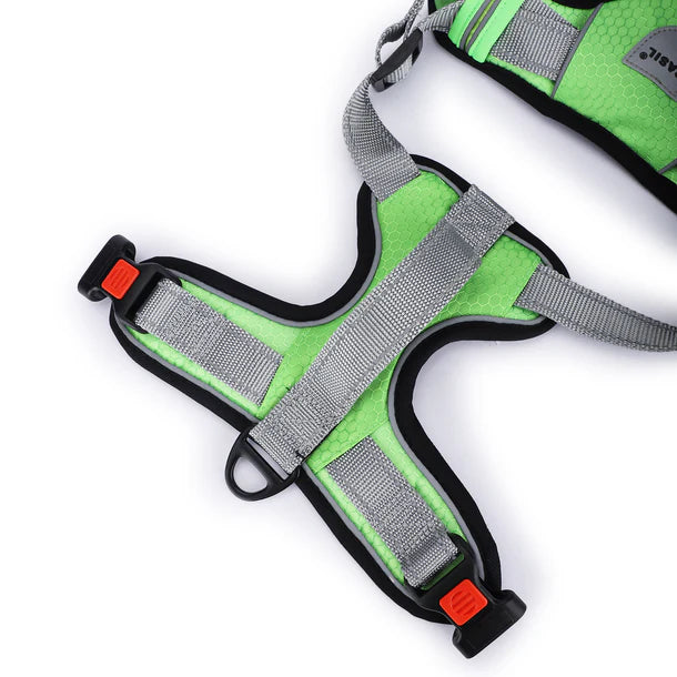 Basil No-Pull Vest Reflective Handle Full Body Belt / Harness - Green
