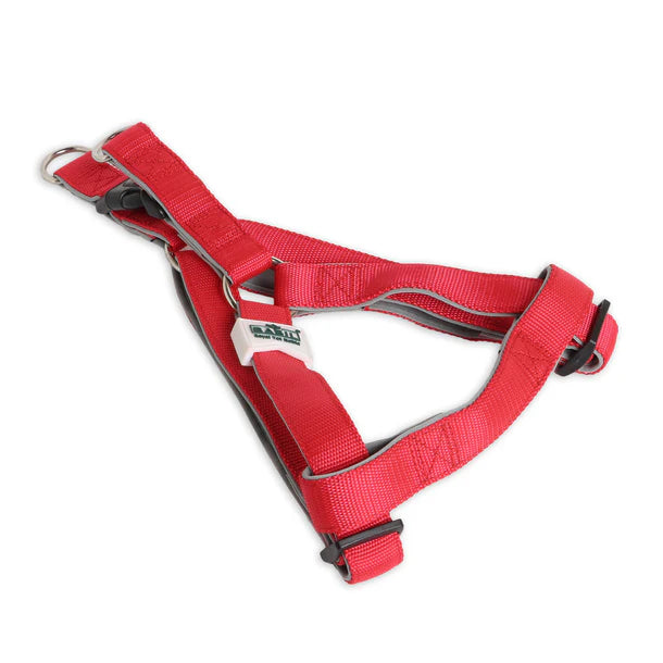 Basil Padded Adjustable Harness / Body Belt for Dogs & Puppies (Red)