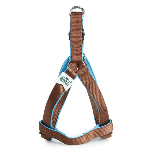 Basil Padded Adjustable Harness / Body Belt for Dogs & Puppies (Brown)