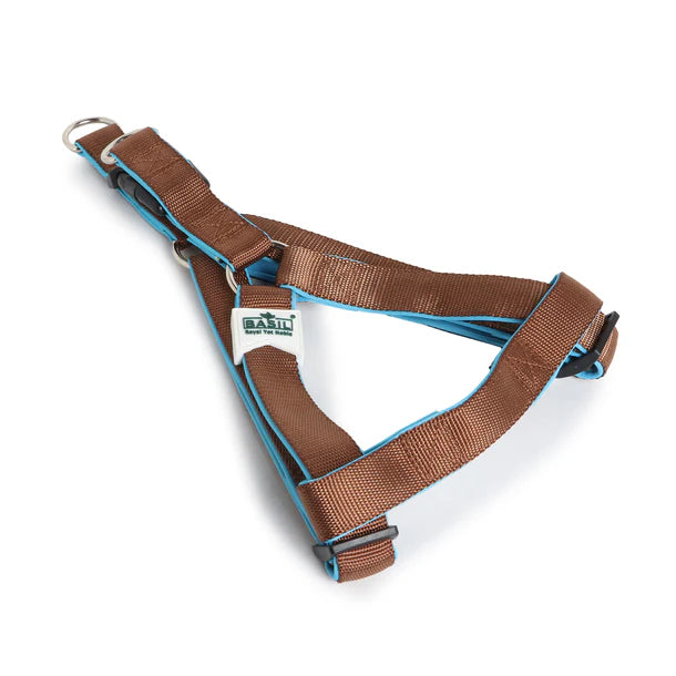 Basil Padded Adjustable Harness / Body Belt for Dogs & Puppies (Brown)