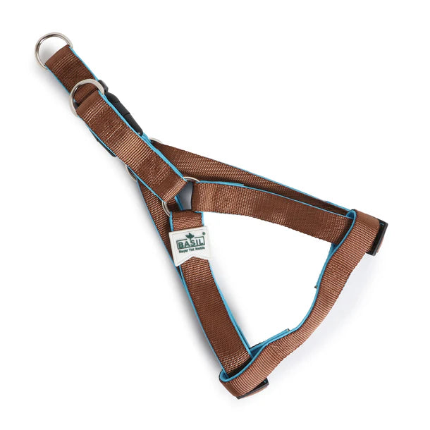 Basil Padded Adjustable Harness / Body Belt for Dogs & Puppies (Brown)