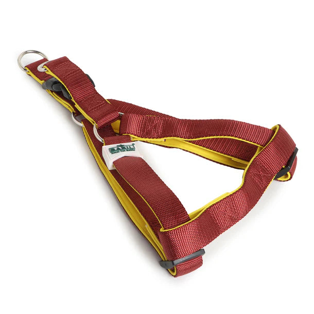 Basil Padded Adjustable Harness / Body Belt for Dogs & Puppies (Maroon)