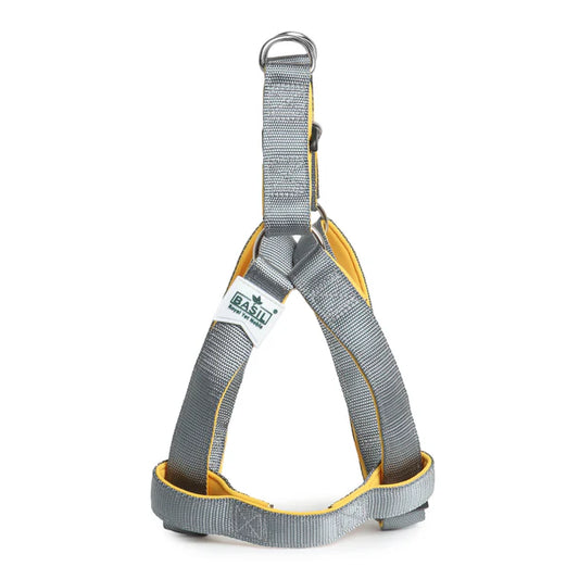 Basil Padded Adjustable Harness / Body Belt for Dogs & Puppies (Grey)