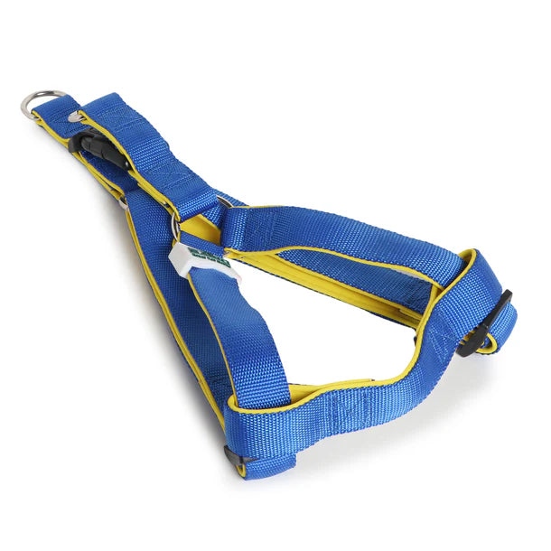 Basil Padded Adjustable Harness / Body Belt for Dogs & Puppies (Blue)