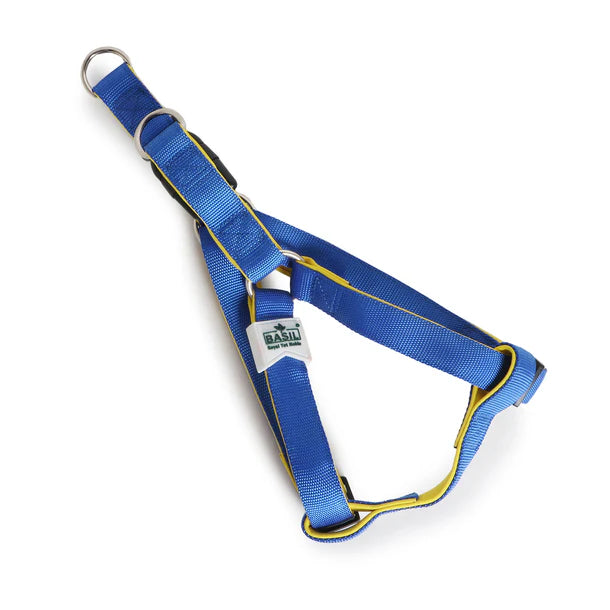 Basil Padded Adjustable Harness / Body Belt for Dogs & Puppies (Blue)