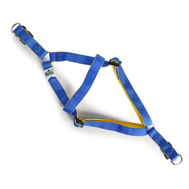 Basil Padded Adjustable Harness / Body Belt for Dogs & Puppies (Blue)