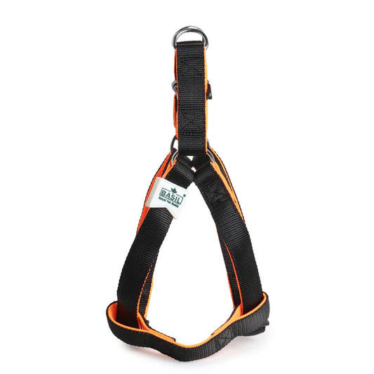 Basil Padded Adjustable Harness / Body Belt for Dogs & Puppies (Black)