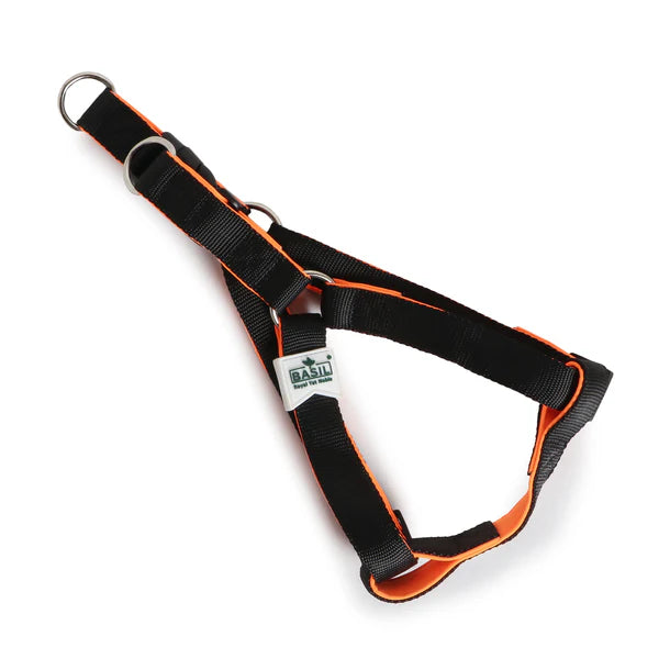 Basil Padded Adjustable Harness / Body Belt for Dogs & Puppies (Black)