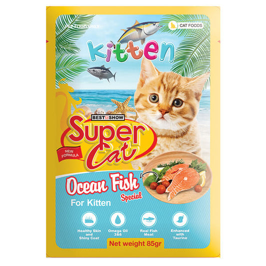 Super Cat Wet Food Gravy (Kitten Ocean Fish) 85 gm