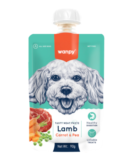 Wanpy Creamy Treats for Dogs 90 gm - Lamb Carrot & Peas