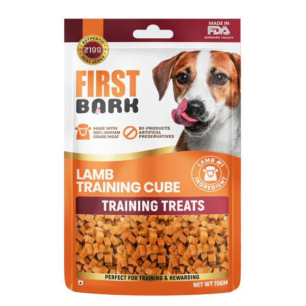 First Bark Dog Treats 70 gm - Lamb Training Cubes