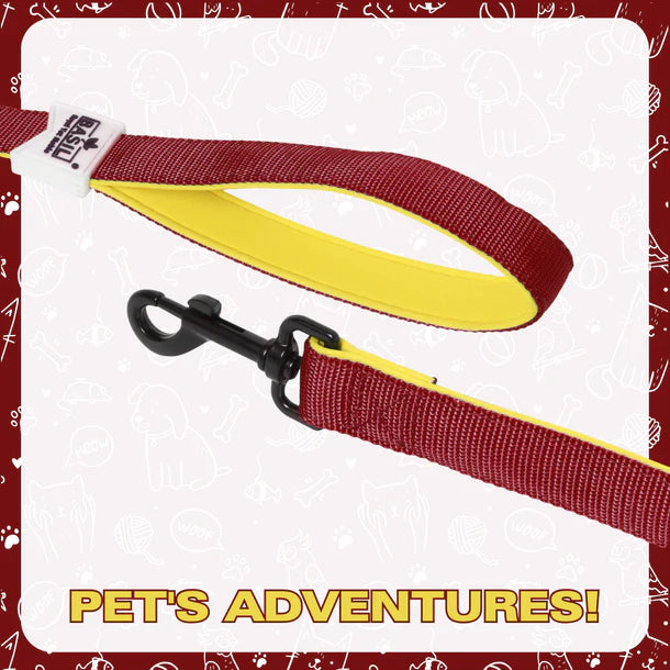 Basil Leash / Rope for Dogs, Cats & Puppies (Solid Maroon)