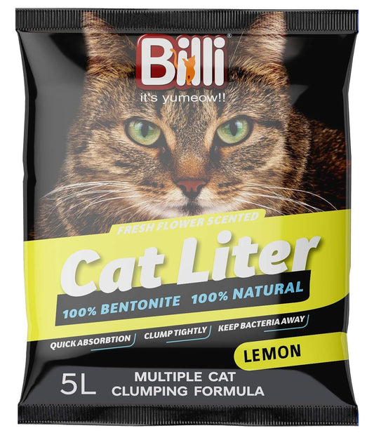 Billi Bentonite Clay Scented Cat Litter Sand - Lemon