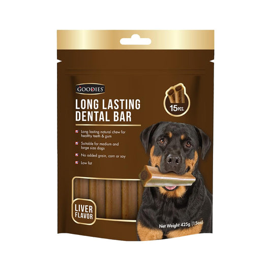 Goodies Long Lasting Dental Bar Treats for Dogs 425 gm (15 pc) - Liver