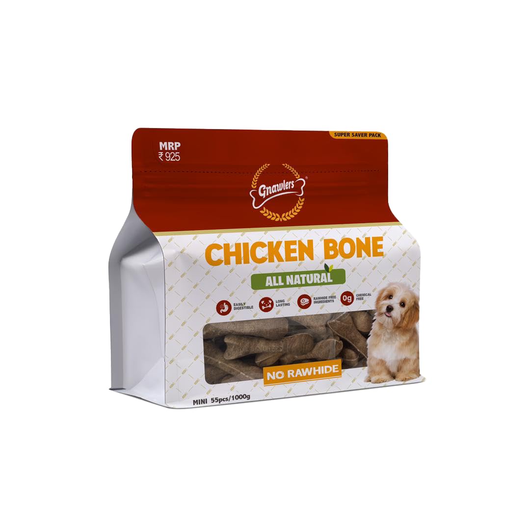 Gnawlers Chicken Bone for Dogs - Mini