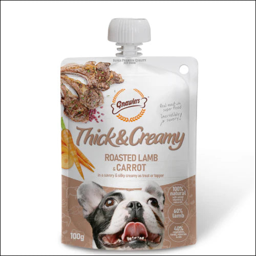 Gnawlers Thick & Creamy Treats for Dogs - Roasted Lamb & Carrot