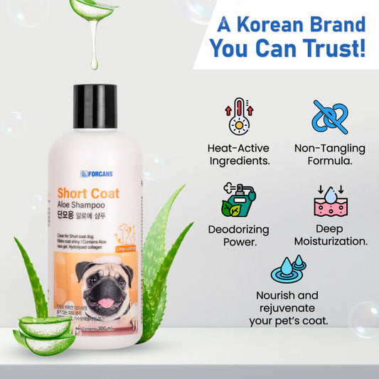 Forcans Short Coat Shampoo for Dogs 300 ml