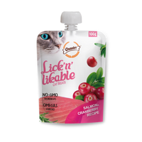 Gnawlers Lick n Lickable Creamy Treats for Cats - Salmon & Cranberry